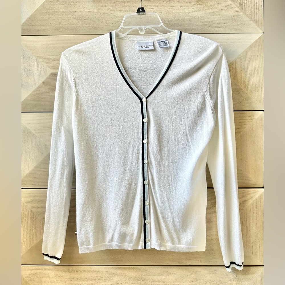 JACLYN SMITH IVORY WOMEN’S CARDIGAN-SIZE M